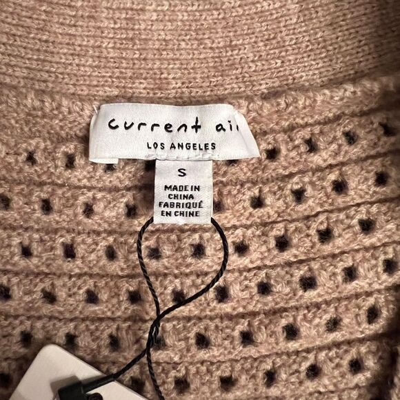 NWT Anthropologie Current Air Long Oversize Cardigan Sweater Tan Camel SMALL - Picture 2 of 3